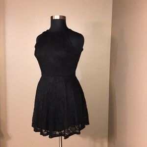 Little Black Lacy A-line dress